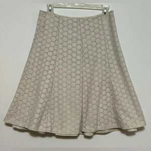 Willi Smith Ivory/Off white Floral Eyelet Lace Boho Peasant Skirt.  Size 4